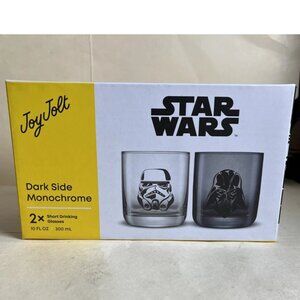 Star Wars Dark Side Monochrome Glasses Set 4 × 10 oz JoyJolt NEW NIB
